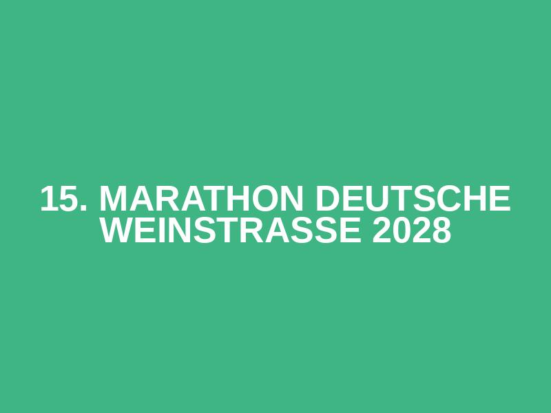 15. Marathon Deutsche Weinstraße 2028 Logo