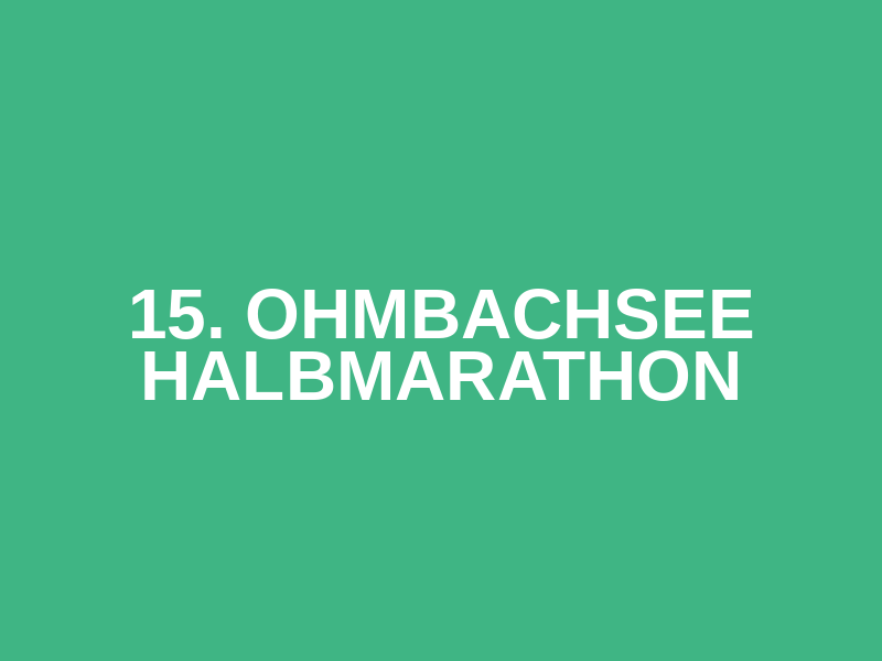 15. Ohmbachsee Halbmarathon Logo