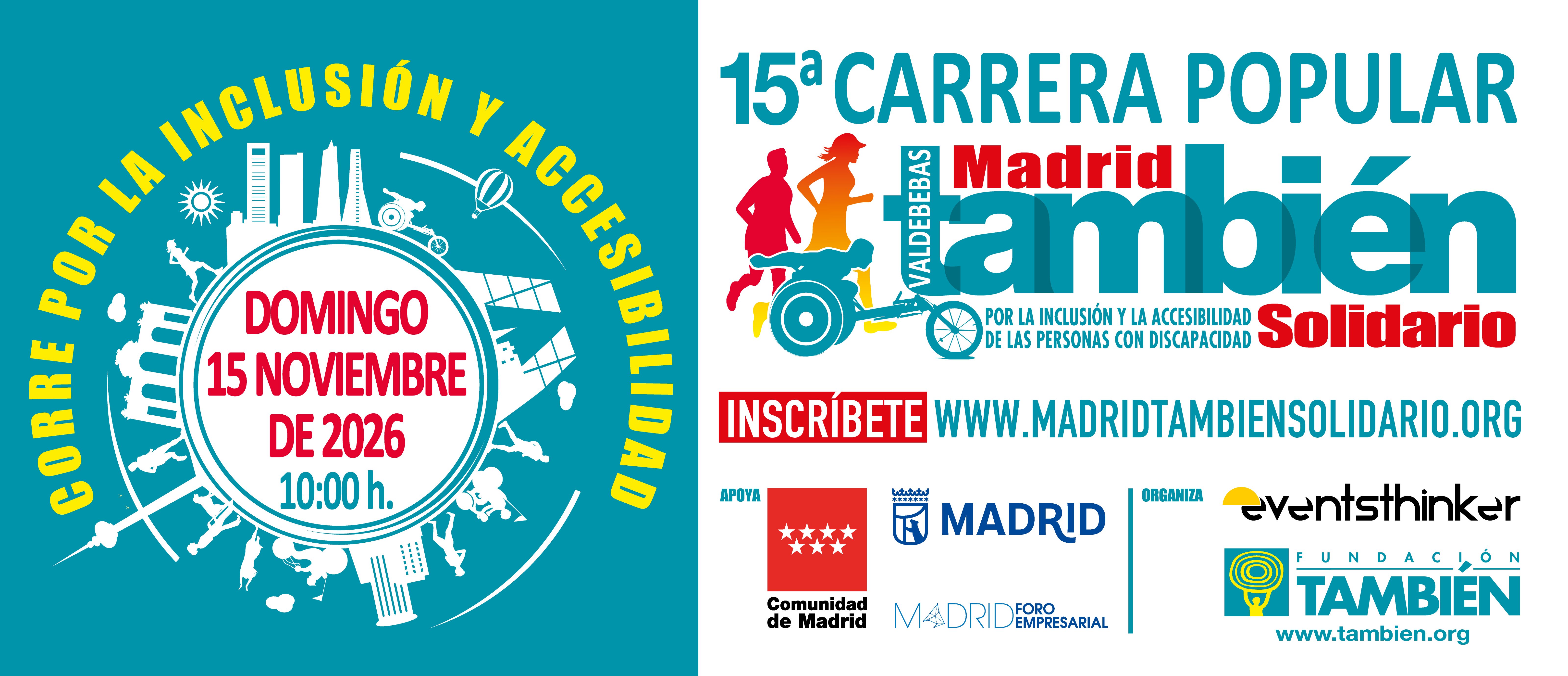 15ª CARRERA POPULAR MADRID TAMBIÉN SOLIDARIO Logo