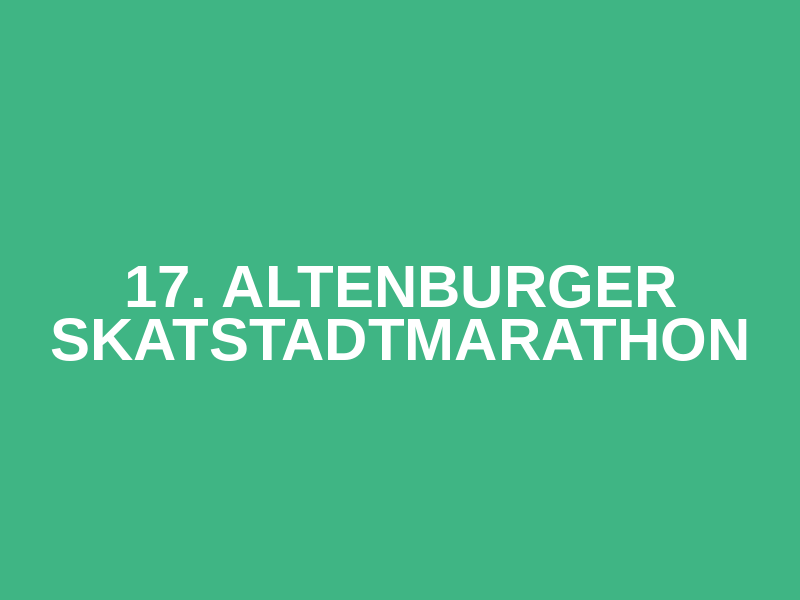 17. Altenburger Skatstadtmarathon Logo