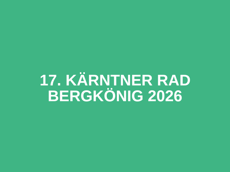 17. Kärntner Rad Bergkönig 2026 Logo