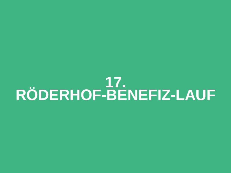 17. Röderhof-benefiz-Lauf Logo