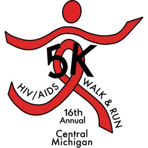 17th Annual Central Michigan HIV/AIDS 5k Logo