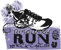 18th Annual Resolution Run to Kick Cancer 5K Logo