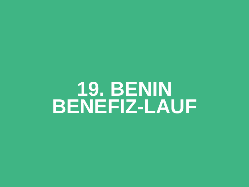 19. Benin Benefiz-Lauf