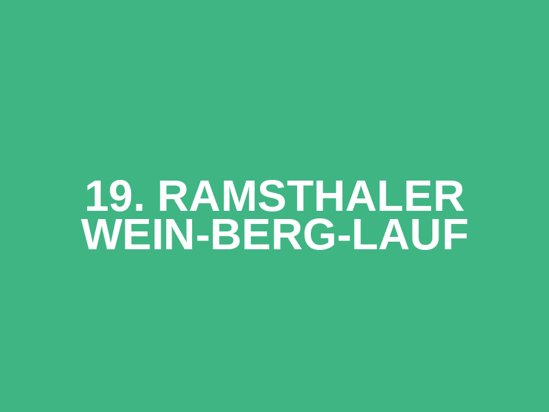 19. Ramsthaler Wein-Berg-Lauf Logo