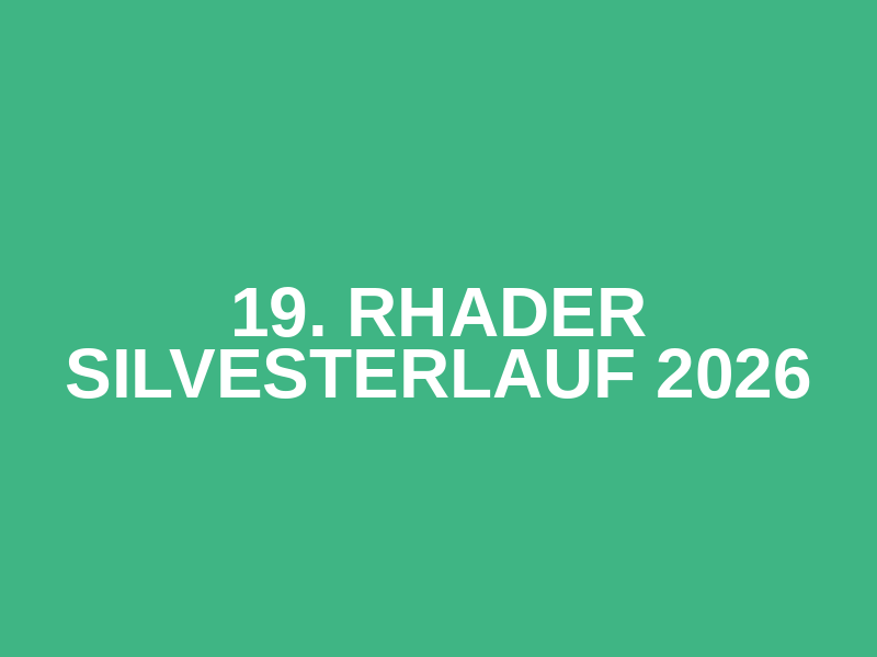 19. Rhader Silvesterlauf 2026 Logo
