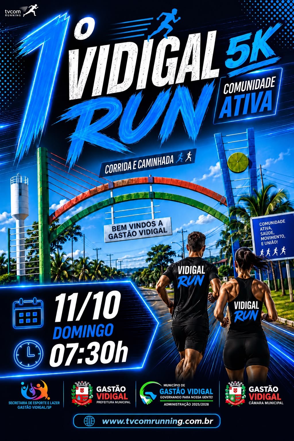 1ª CORRIDA E CAMINHADA DE GASTÃO VIDIGAL SP