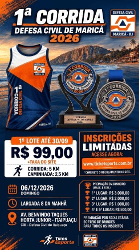 1ª CORRIDA E CAMINHADA DEFESA CIVIL DE MARICÁ 2026