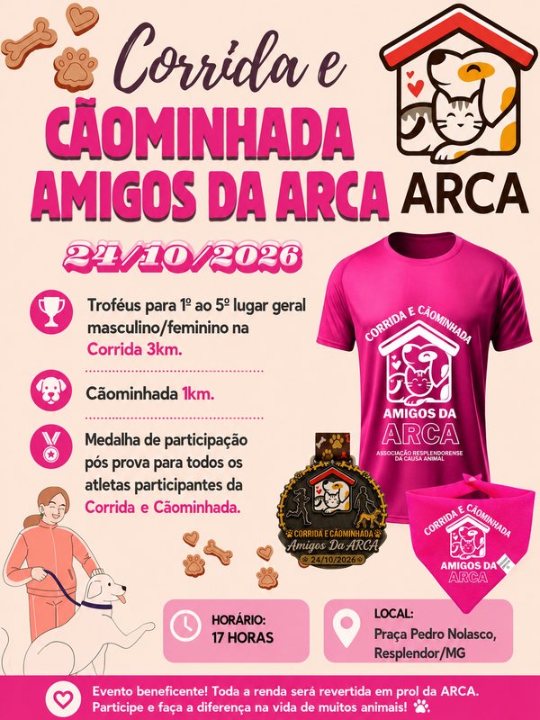 1ª CORRIDA E CÃOMINHADA AMIGOS DA ARCA Logo