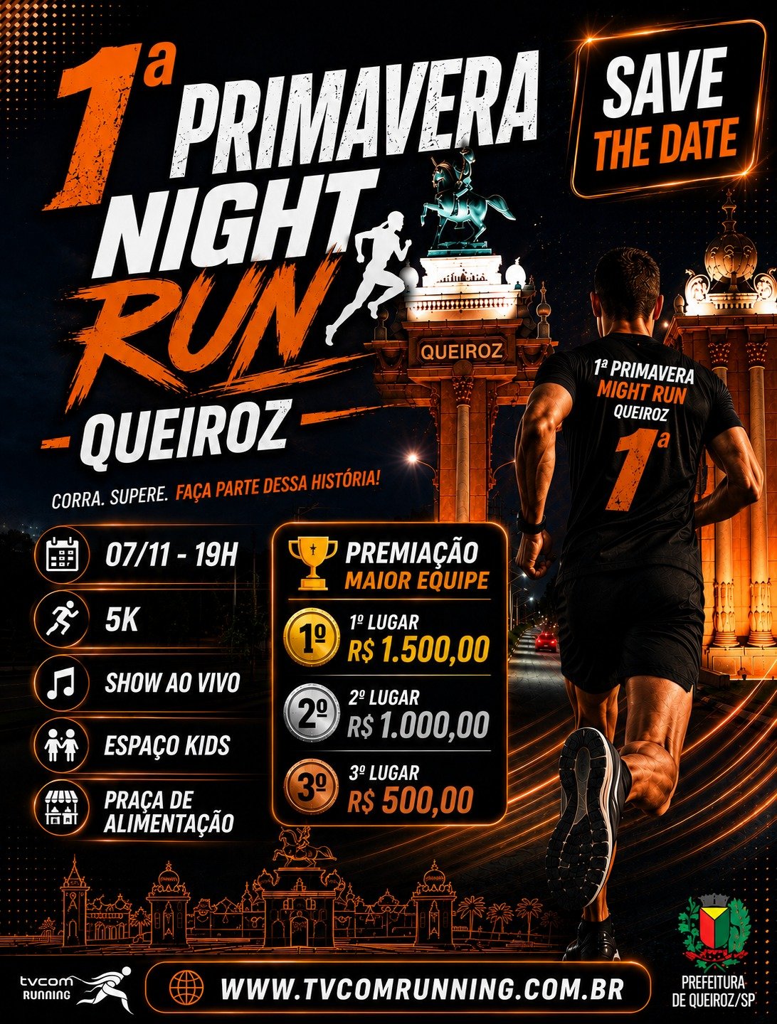 1ª PRIMAVERA NIGHT RUN QUEIROZ SP Logo