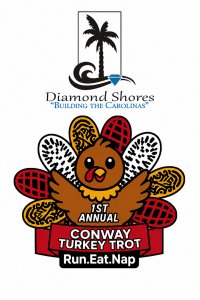 1st Annual Diamond Shores Conway Turkey Trot 5K Run/Walk Logo