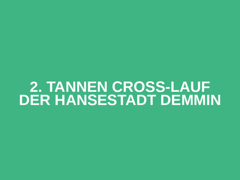 2. Tannen Cross-Lauf der Hansestadt Demmin Logo