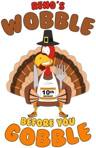 2026 Reno's Wobble Before You Gobble 10K/ 5K/ 1 Mile Walk Logo