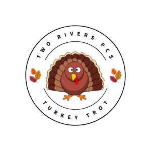 2026 Two Rivers Turkey Trot (3K) & Tater Trot (1K) Fun Run Logo