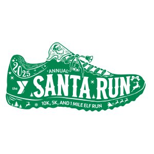 2026 YMCA Santa Run 5K/10K and One Mile Elf Run/Walk Logo