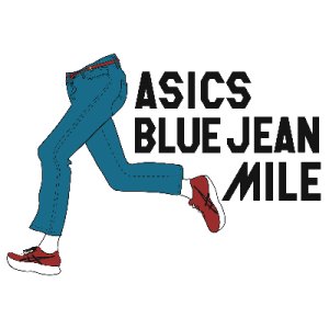 2026 ASICS Blue Jean Mile Logo