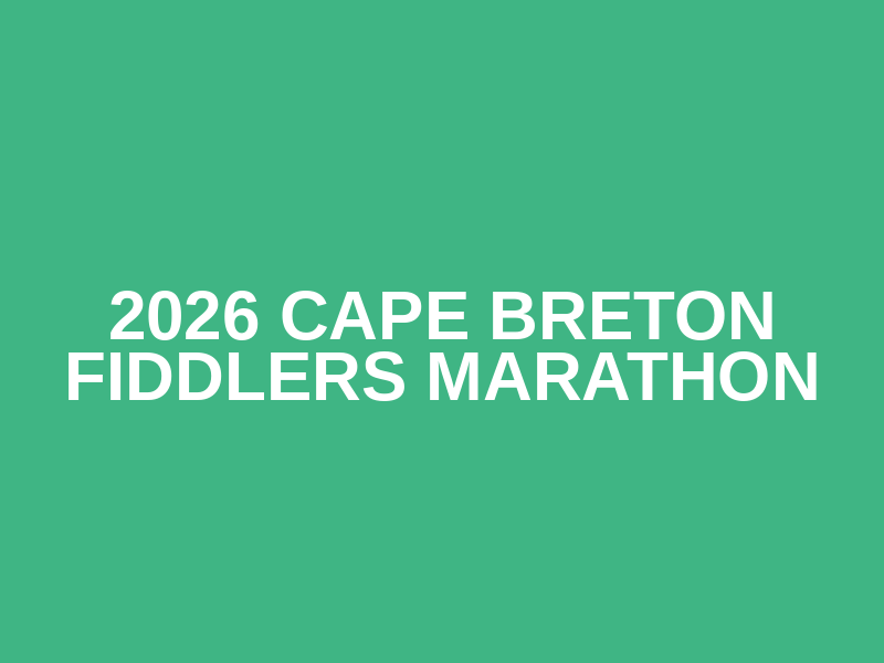 2026 Cape Breton Fiddlers Marathon Logo