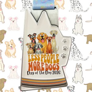 2026 Day of the Dog 1M 5K 10K 13.1 26.2 Logo