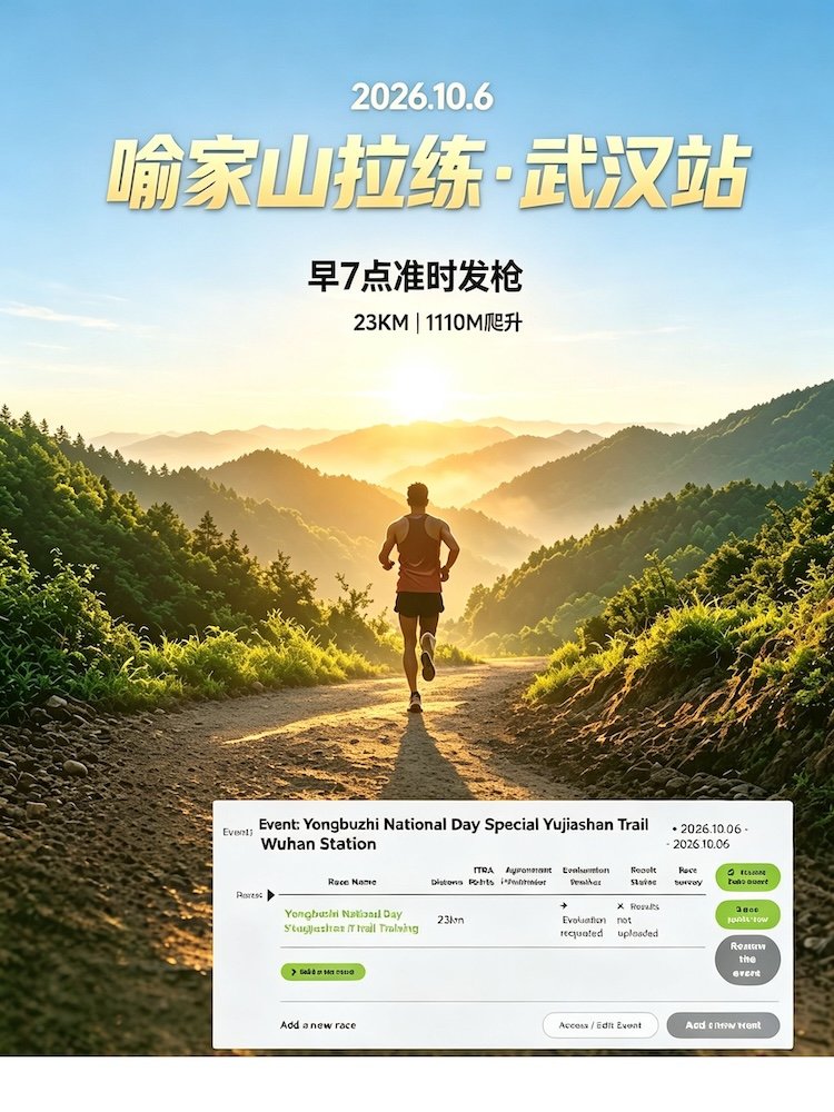 Never Stop & National Day Special - Yujia Mountain Training Run (Wuhan Station) 2026 (2026永不止&国庆特供・喻家山拉练（武汉站）) Logo