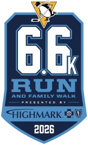 2026 Pittsburgh Penguins 6.6K Run and Family Walk presented by Highmark Logo