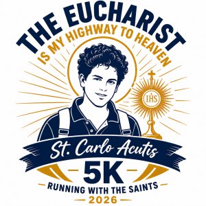 2026 Running with the Saints 5K Logo