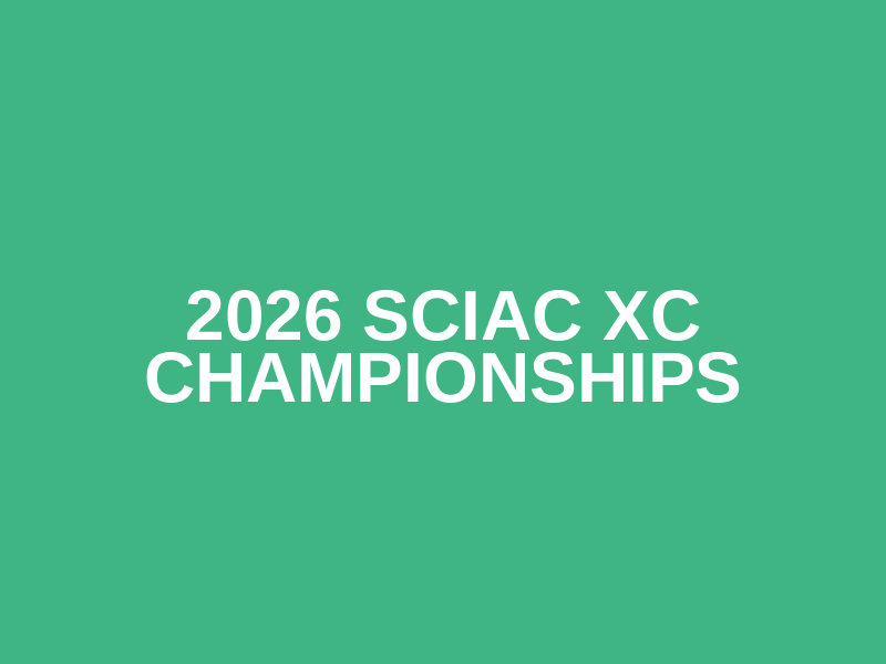 2026 SCIAC XC Championships
