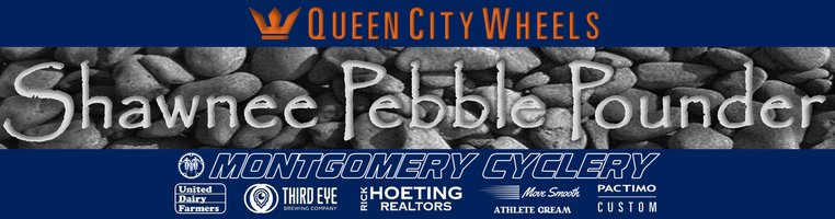 2026 Shawnee Pebble Pounder - Gravel Race & Adventure Ride / QCW Queen City Wheels Logo