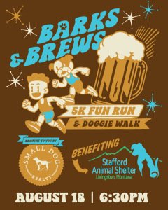 2026 Stafford Animal Shelter "Barks & Brews" 5K Fun Run & Doggie Walk Logo