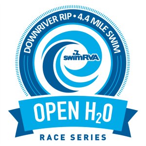 2026 SwimRVA Down River Rip Logo