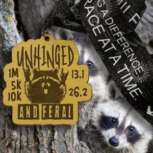 2026 Unhinged and Feral 5K, 10K, 13.1, 26.2 Logo