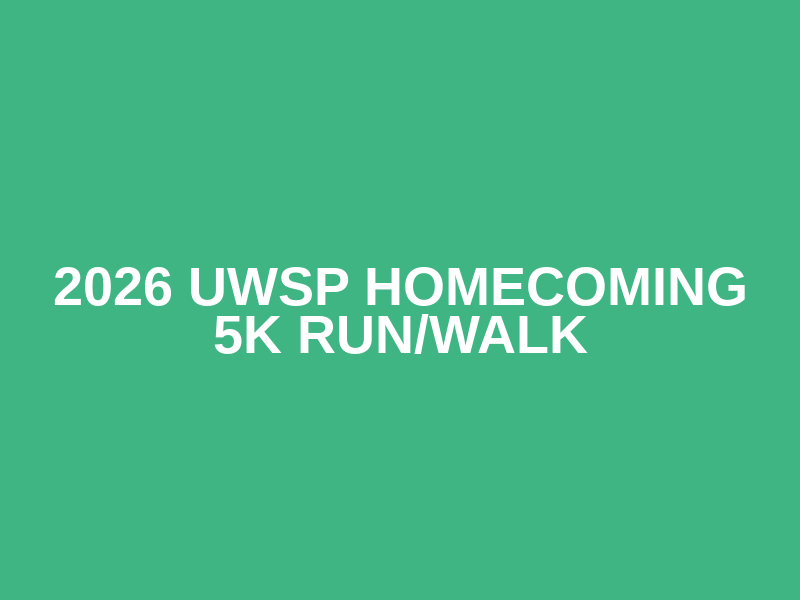 2026 UWSP Homecoming 5k Run/Walk Logo