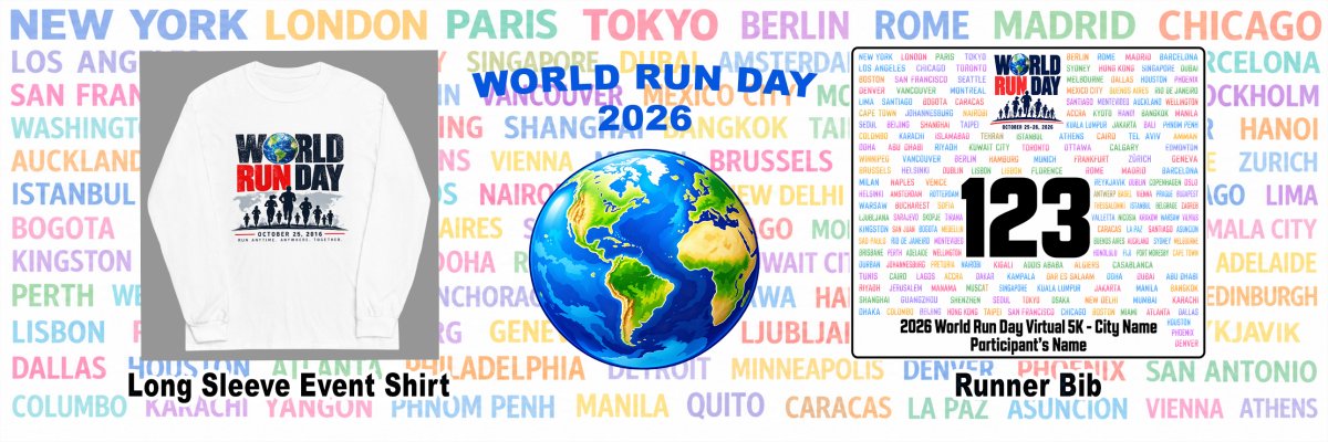 2026 World Run Day Virtual 5K  - Grand Prairie