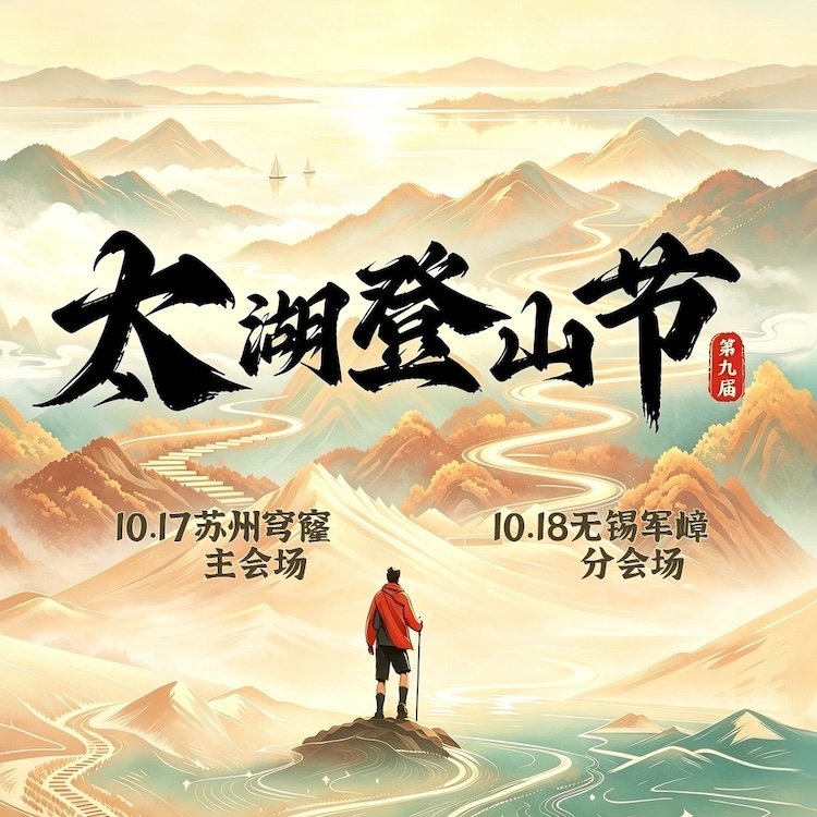 9th Taihu Mountain Climbing Festival 2026 | October 17, Qionglong Mountain Main Venue: Stepping Towards the Summit (2026第九届太湖登山节丨10.17穹窿山主会场步步赴山巅)