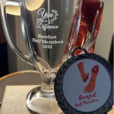 2027 Barefoot Half Marathon (13.1 miles) Logo