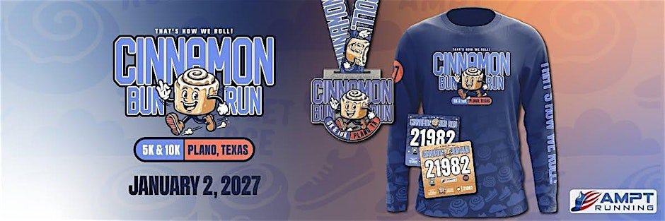 2027 Cinnamon Bun Run 5K & 10K Logo