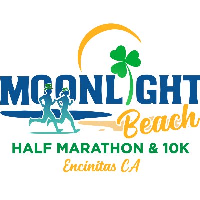 2027 Moonlight Beach Half Marathon, 10k & 6k Logo