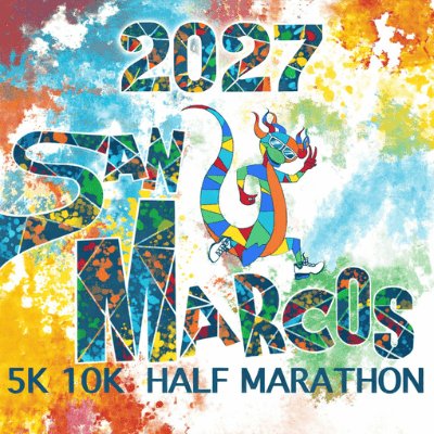2027 San Marcos Half Marathon 10k and 5k Logo