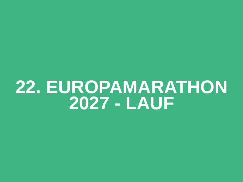 22. Europamarathon 2027 - Lauf Logo
