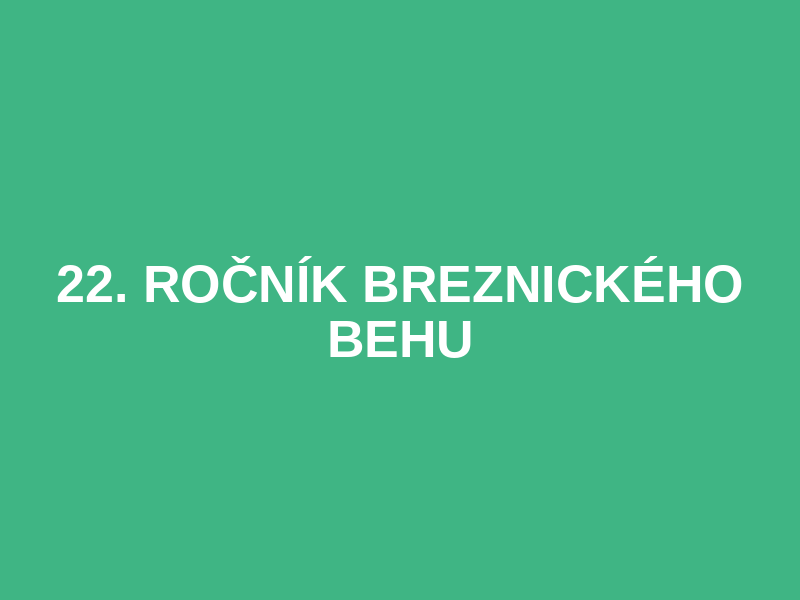 22. ročník Breznického behu