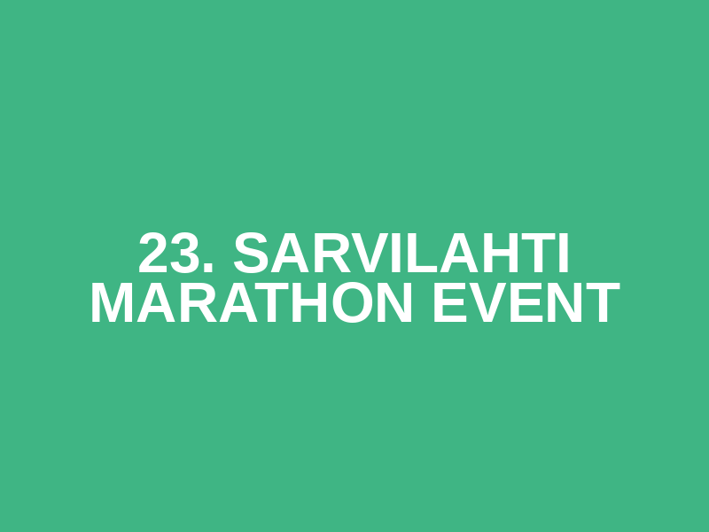 23. Sarvilahti Marathon Event Logo
