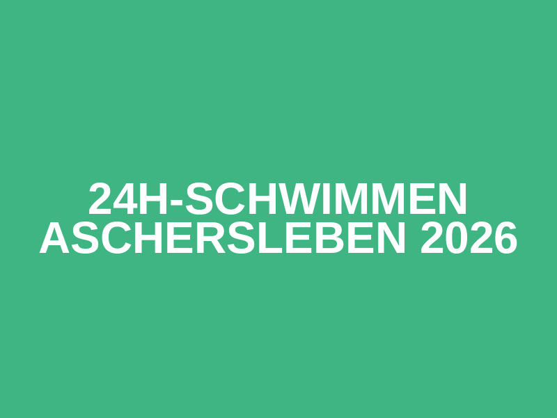 24h-Schwimmen Aschersleben 2026 Logo