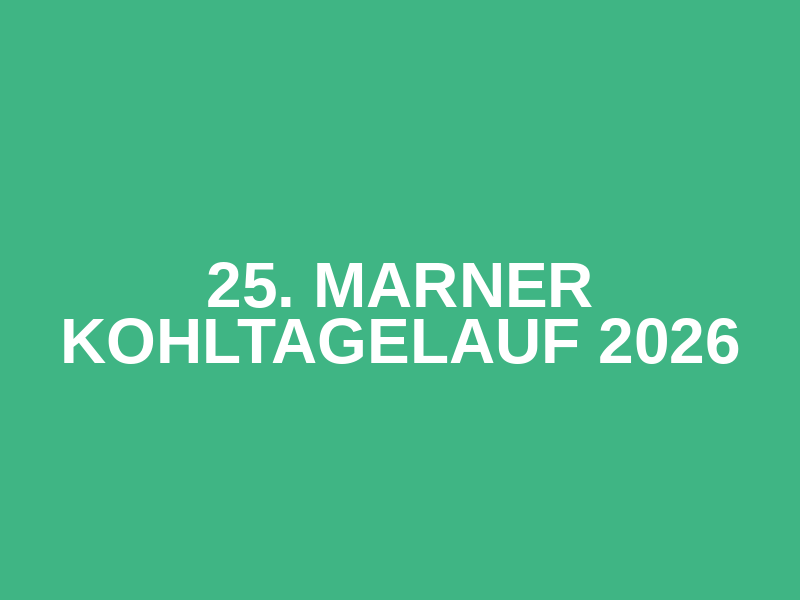 25. Marner Kohltagelauf 2026 Logo