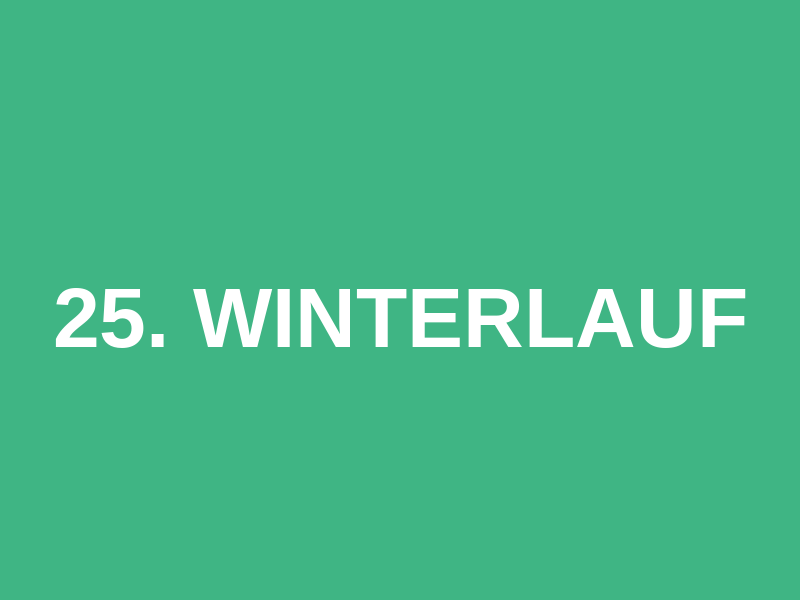25. Winterlauf