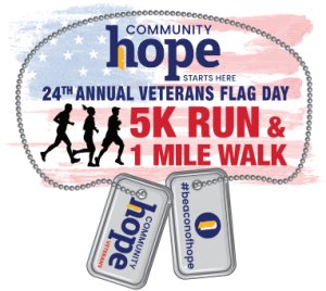 25th Annual Veteran's Flag Day 5K Run and 1 Mile Walk Logo
