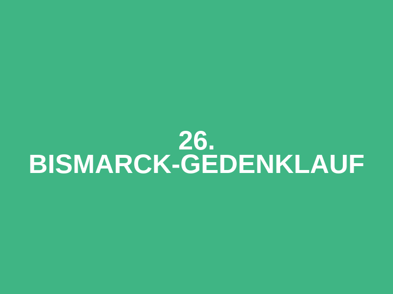 26. Bismarck-Gedenklauf