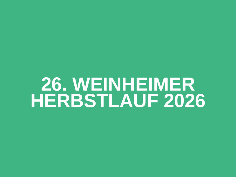 26. Weinheimer Herbstlauf 2026 Logo