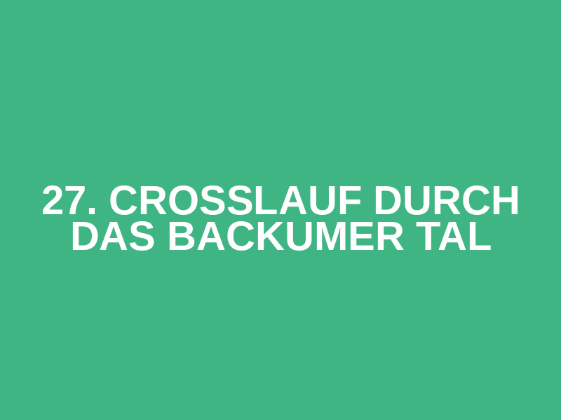 27. Crosslauf durch das Backumer Tal Logo