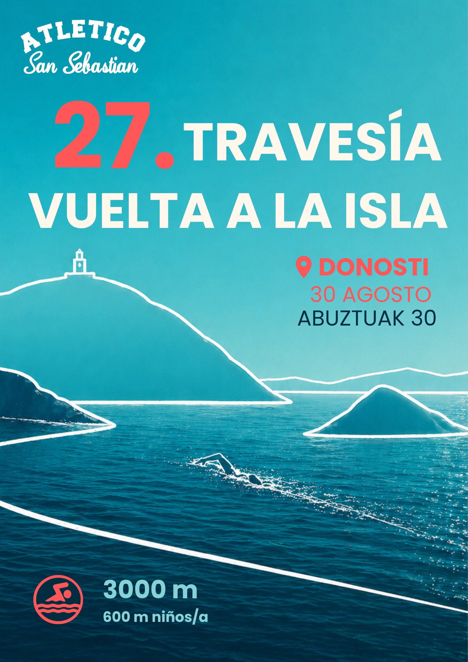 27. TRAVESÍA A NADO VUELTA A LA ISLA 2026 Logo