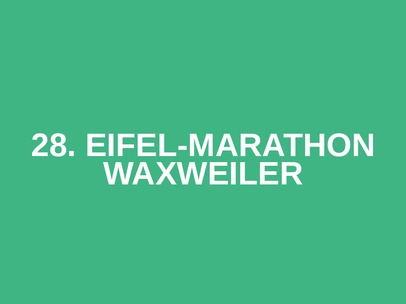 28. EIFEL-Marathon Waxweiler Logo
